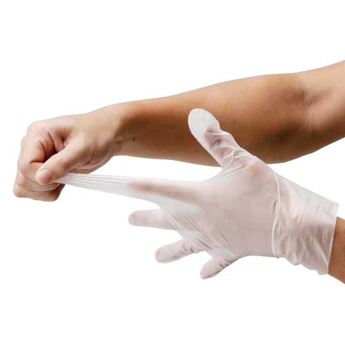 [川西工業]2017 ポリエチレン手袋 ストレッチ クリア Lサイズ 100枚入