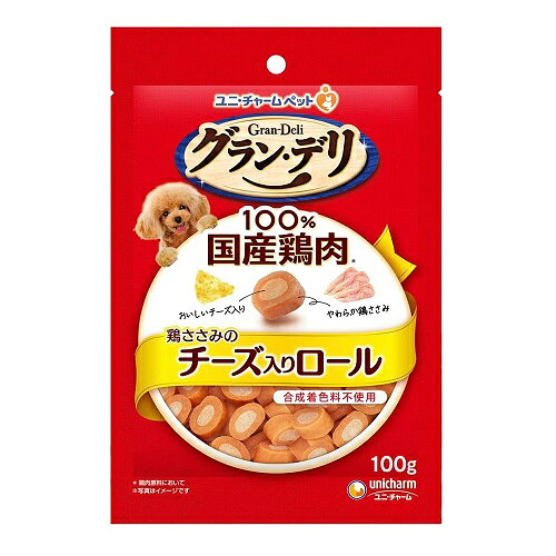 [ユニ・チャーム]グラン・デリ おやつ 鶏ささみのチーズ入りロール 100g