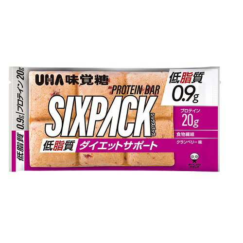 [UHA味覚糖]SIXPACK プロテインバー クランベリー味 40g