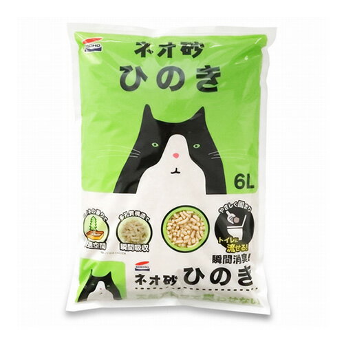 ※商品リニューアル等によりパッケージ及び容量等は変更となる場合があります。ご了承ください。【商品説明】●多孔質構造で瞬間吸収＆天然アロマ消臭ヒノキの持つ多孔質構造が素早くニオイを吸収し、天然アロマで嫌なニオイを消臭します。●ヒノキの香りで快適空間天然ヒノキの心地よい香りが優しく広がり快適な空間を作ります。●やさしく固まりトイレに流せるオシッコを吸収した部分がやさしく固まるので、汚れた部分を拾いやすく、後処理が簡単です。【原材料】木粉、澱粉【製造国又は原産国】日本【発売元、販売元又は製造元】株式会社コーチョー【広告文責】株式会社ザグザグ（086-207-6300）