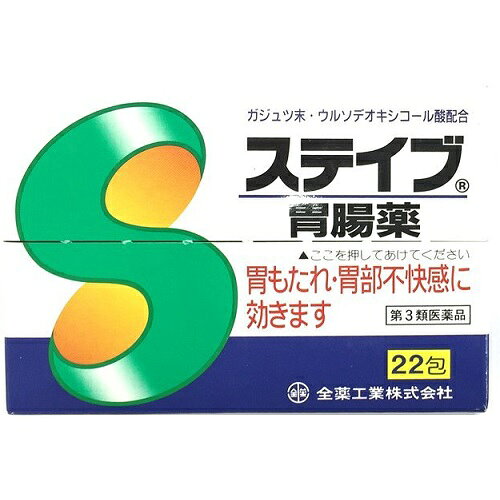 ※商品リニューアル等によりパッケージ及び容量等は変更となる場合があります。ご了承ください。【商品説明】弱った胃に活力を与えるガジュツ末など各種健胃生薬、脂肪の消化を助けるウルソデオキシコール酸、痛んだ胃粘膜を保護するカンゾウ(甘草)末を配合した胃の弱い方などのために胃腸薬です。【成分・分量】1包1.5g中ガジュツ末・・・100mgウルソデオキシコール酸・・・10mgカンゾウ末・・・120mgオウレン末・・・80mgケイヒ末・・・75mgゲンチアナ末・・・40mgチョウジ末・・・40mgコショウ末・・・8mg炭酸水素ナトリウム・・・530mg＜添加物＞ヒドロキシプロピルセルロース、l-メントール、アセンヤク、アマチャ、ケイ酸Al、ステアリン酸Mg、セルロース、白糖、ヒドロキシプロピルスターチ、d-ボルネオール、無水ケイ酸を含有します。【効能・効果】●もたれ（胃もたれ）、胃部不快感、胃部・腹部膨満感、胃弱●食べすぎ（過食）、飲みすぎ（過飲）、消化不良、消化促進、食欲不振（食欲減退）、胃重●はきけ（むかつき、胃のむかつき、二日酔・悪酔のむかつき、悪心）、嘔吐●胸やけ、胸つかえ、胃酸過多、げっぷ（おくび）、胃痛【用法・用量】次の量を食後に服用してください。●15才以上・・・1回量1包、1日服用回数3回●11才以上15才未満・・・1回量2/3包、1日服用回数3回●8才以上11才未満・・・1回量1/2包、1日服用回数3回●5才以上8才未満・・・1回量1/3包、1日服用回数3回●3才以上5才未満・・・1回量1/4包、1日服用回数3回●3才未満・・・服用しないこと【商品区分】第3類医薬品・日本製【使用上の注意】●相談すること1.次の人は服用前に医師または薬剤師に相談して下さい。・医師の治療を受けている人・妊婦又は妊娠していると思われる人・次の診断を受けた人：腎臓病2.次の場合は、服用を中止し、添付文書を持って医師または薬剤師に相談して下さい。2週間位服用しても症状がよくならない場合。3.次の症状があらわれることがありますので、このような症状の継続又は増強が見られた場合には、服用を中止し、医師または薬剤師に相談して下さい。便秘、下痢【保管及び取扱いの注意】●直射日光のあたらない湿気の少ない所に保管して下さい。●小児の手の届かない所に保管してください。●1包を分割したり残りを服用する場合には、袋の口を折り返して保管し、2日以内に服用して下さい。●使用期限を過ぎた製品は、服用しないで下さい。【製造販売元】全薬工業株式会社 東京都文京区大塚5丁目6-15＜お問い合わせ先＞全薬工業株式会社 お客様相談室 03-3946-3610 受付時間：9：00〜17：00（土、日、祝日を除く）【広告文責】株式会社ザグザグ（086-207-6300）