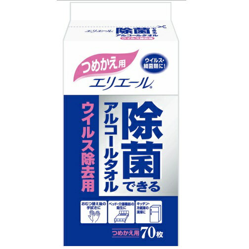 ※商品リニューアル等によりパッケージ及び容量等は変更となる場合があります。ご了承ください。【商品説明】高濃度アルコール配合＋ポリアミノプロピルビグアニド※配合。身のまわりのものに付着したウイルスや菌をふき取り除去します。手の汚れ落としにも。...