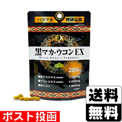 ■ポスト投函■[ユウキ製薬]黒マカ＋ウコンEX 200粒入