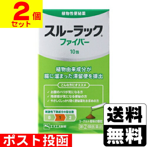 【第(2)類医薬品】■ポスト投函■[エスエス製薬]スルーラックファイバー 1.5g×10包入【2個セット】 1