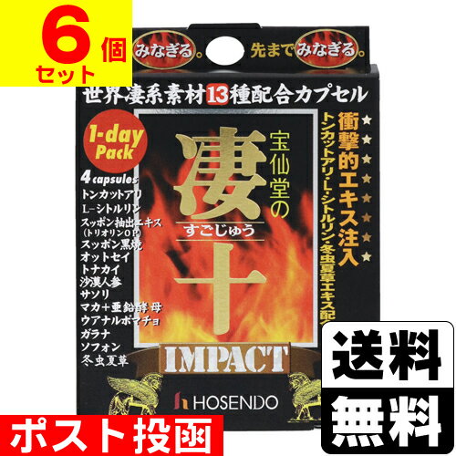 ■ポスト投函■[宝仙堂]宝仙堂の凄十 IMPACT(インパクト) 4粒入【6個セット】