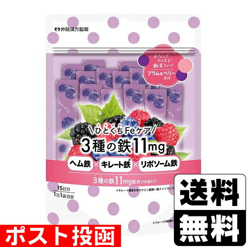 ■ポスト投函■[井藤漢方製薬]ひとくちFeケア 3種の鉄 11mg 15日分