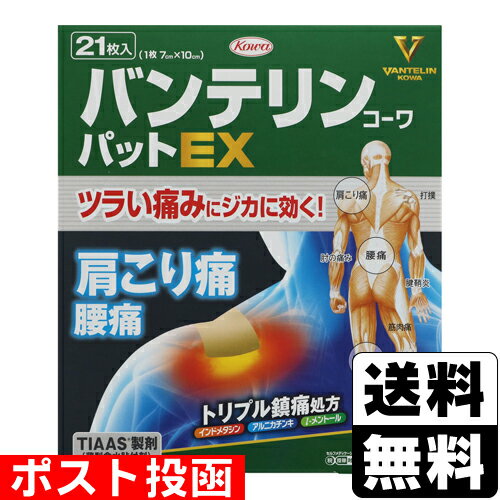 【第2類医薬品】【セ税】■ポスト投函■ 興和 バンテリンコーワパット EX 21枚入