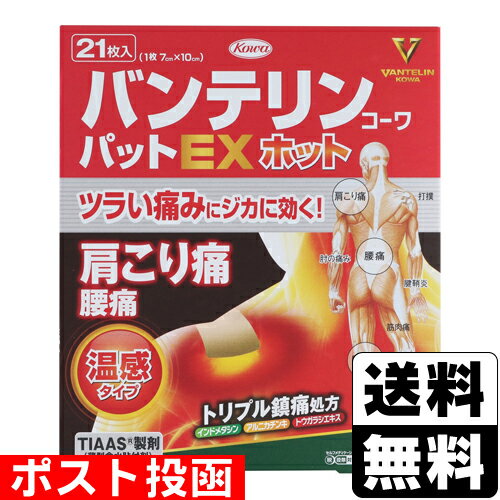 【第2類医薬品】【セ税】■ポスト投函■ 興和 バンテリンコーワパット EX ホット 21枚入