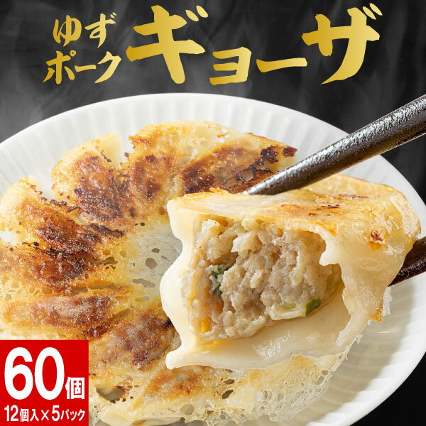 餃子 【最短当日出荷 1個50円】 冷凍餃子 ブランド 豚 ゆずポーク ギョーザ 60個 12個 5 パック セット 送料無料 冷凍 本格 ぎょうざ 取り寄せ 国産 野菜 ジューシー ギョウザ お惣菜 おつまみ…