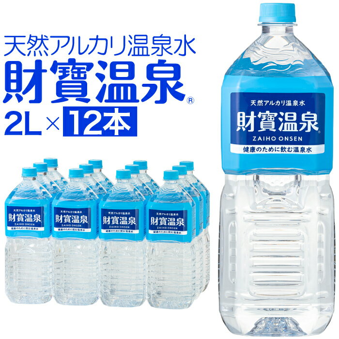 温泉水 水 ミネラルウォーター 2リットル 12本 ペットボトル 2l 財宝 送料無料 シリカ水 みず 国産 天然水 2L 軟水 ケース 12本セット 飲料水 ギフト 天然アルカリ温泉水 財宝温泉 PFAS 検査済