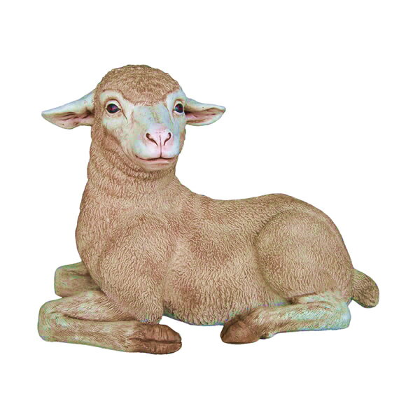 樂天商城 - 子ひつじのくつろぎ / Merino LambFRP 耐水 軽い 強い 屋外用塗装 ガーデンファニチャー 置物 インテリア オブジェ 送料無料