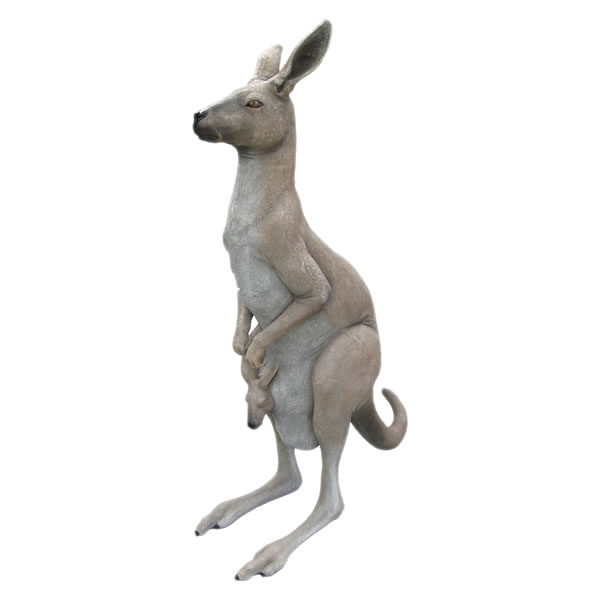 カンガルーの親子 / KangarooFRP 耐水 軽い 強い 屋外用塗装 ガーデンファニチャー 置物 インテリア オブジェ 送料無料