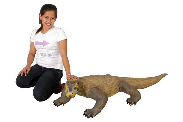 Rakuten - コモドドラゴン / Komodo Dragon 5 1/2ft. (Not in USA/Aus)FRP 耐水 軽い 強い 屋外用塗装 ガーデンファニチャー 置物 インテリア オブジェ 送料無料