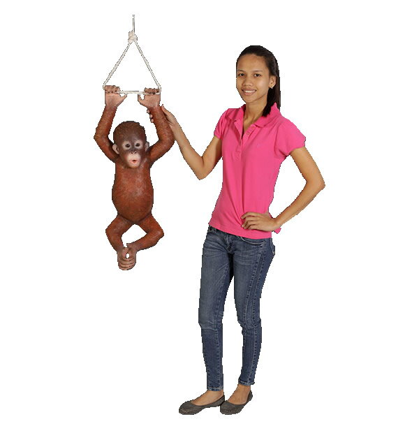樂天商城 - ぶらさがるオランウータンの赤ちゃん / Hanging Baby OrangutanFRP 耐水 軽い 強い 屋外用塗装 ガーデンファニチャー 置物 インテリア オブジェ 送料無料