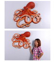 壁掛け用・巨大なタコ / Octopus Wall DecorFRP 耐水 軽い 強い 屋外用塗装 ガーデンファニチャー 置物 インテリア オブジェ 送料無料