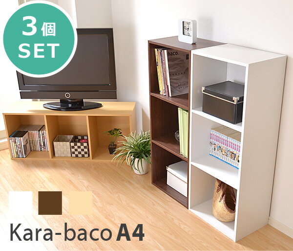 Rakuten - カラーボックス 3個セット A4サイズの書類が縦に入る 収納ボックス カラーボックス 3段 収納 横置き 収納箱 当日発送(11時までのご注文)