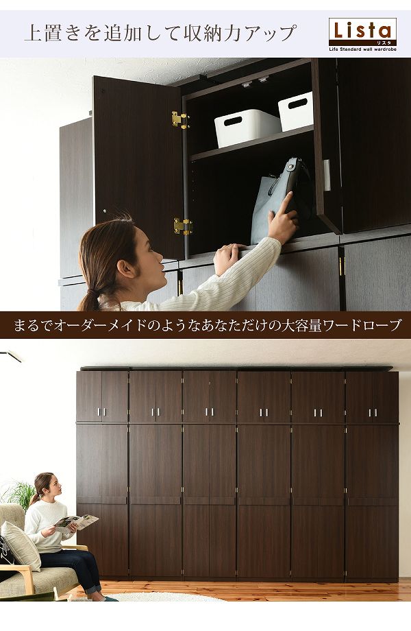 ロッカー シリーズ 上置き 棚 ラック 単品 幅60 天井 つっぱり 収納 クローゼット ...