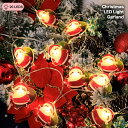 クリスマス サンタクロース LED飾り led20球 ライト ガーランド 乾電池式 装飾 ストリングライト 電飾 3メートル イルミネーション オーナメント 室...