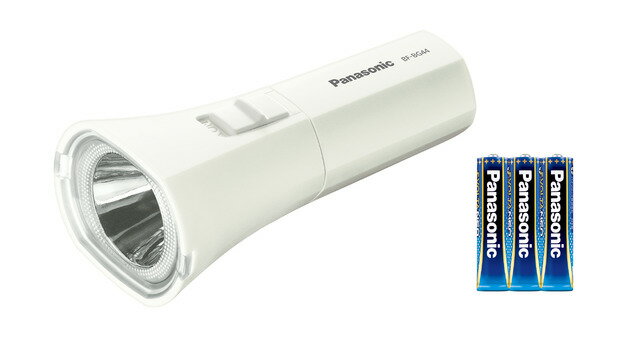 パナソニック 乾電池エボルタNEO付き LED懐中電灯 BF-BG44K-W 懐中電灯 防災 防犯 災害