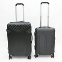 ヒロ TSA LOCK 軽量樹脂製キャリーケース USD06 Fタイプ S&Mセットの2個セット 超軽量 高強度 360℃静音キャスター使用 ABS樹脂製(4)