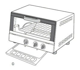 ツインバード工業　TS‐4054、TS-4185、TS-4184　オーブントースター　アフターパーツ スライド式くず受け　図1