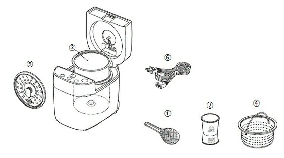 ツインバード工業　RM-4547W マイコン炊飯ジャー 　アフターパーツ　しゃもじ　図1