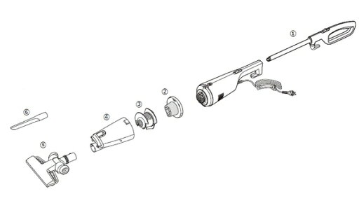 ツインバード工業 TC-E181、TC-E151  サイクロンスティック型クリーナー アフターパーツ すき間ノズル 図6 ツインバード工業 TC-E181、TC-E151  サイクロンスティック型クリーナー アフターパーツ すき間ノズル 図6