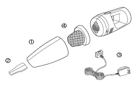 ツインバード工業　HC-5201　コードレスハンディークリーナー　アフターパーツ　HC-CH67 ACアダプター　 図3