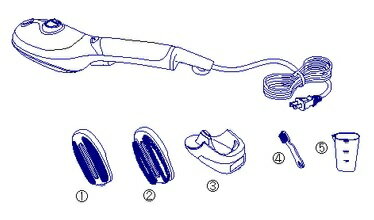 ツインバード工業 SA-4084 ハンディアイロン スチーマー アフターパーツ 衣類ブラシ 図1