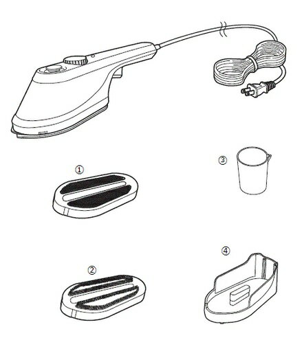 ツインバード工業　SA-D087、SA-4087用　ハンディースチーマー　アフターパーツ　衣類ブラシ　図1