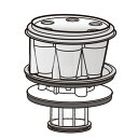 東芝 純正品 クリーナー 掃除機 VC-CLX30 VC-CLX350 VC-CLX40BK VC-CLX50 VC-CLX51用分離ネット 上 414A1539