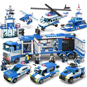 飛行機 車 セット 警察おもちゃ 8in1 ブロック ヘリコプター レ ビルディングブロック シティポリス ブロックおもちゃ 積み木 おもちゃ 警察車両 知育玩具 戦闘 DIY模型 男の子 女の子 クリスマス プレゼント