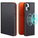 VISOUL iPhone15 対応 ケース 手帳型 本革 MagSafe対応 スマホケース アイフォン15 手帳型ケース カード収納 携帯ケースレザー 全面保...