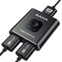 HDMI切替器 4k@60hz HDMI分配器、GANA 双方向 hdmiセレクター アルミニウム 1入力2出力/2入力1出力 手動 HDMI 切り替え器 コンパクト Xbox PS5/4/3 DVDプレーヤーFire Stick適用(2)