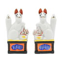【intWorks】神陶器 狐 一対 お稲荷様 お稲荷さん 稲荷大明神 神具 神社 五穀豊穣 (8寸)