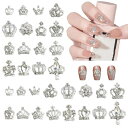 SensaBliss ネイルパーツ 王冠 3D立体 クラウン 32個セット デコパーツ キラキラ 大きめ クラウン ネイルアート ジュエリーパーツ ハンドメイド ネイルアート デコパーツ DIY 手芸 デコパ ーツ (