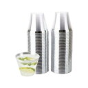 プラスチックカップ プラカップ 西洋料理 カップ アイスクリームカップ 9オンス 50個 透明プラスチックカップ 使い捨てハードカップ プラスチックワインカップ...