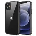 JETech iPhone12 mini ケース (5.4インチ専用) 黄ばみなし 衝撃吸収 バンパーカバー 傷つけ防止 クリアバック (ブラック)