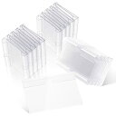 Toyvian プライスカード立て 透明 プライスカードホルダー 引っ掛け プライスカード スタンド 値札立て ポップスタンド プラスチック pop スタンド 販促用品 商品サイン スーパー デパート 店