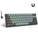 e元素 Hz-61 60% エスポートゲーミングキーボード ラピッドトリガー磁気キースイッチメカニカルキーボード ホットスワップ可能 調節可能なアクチュエーション コンパクト設計61キー PBTキー