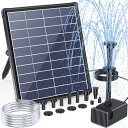 NFESOLAR ソーラーポンプ 屋外 ソーラー 噴水ポンプ ソーラー水中ポンプ 5.5W ソーラーパネル 浮きタイプ 太陽光充電 3000mAh内蔵バッテリー 水面に設置 酸素供給 水循環 ウォーターポンプ ノズ