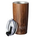 ALNAE タンブラー ふた付き 真空断熱 600ml 水筒 マグボトル コーヒーカップ 二重構造 保温保冷 直飲み 大容量 ビール コーヒー 直接ドリップ 木...