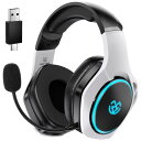 Tatybo ゲーミングヘッドセット ゲーミングヘッドホン 【TYPE-C & USB ワイヤレスレシーバー/Bluetooth/3.5mm有線 3WAY接続】Ps4 Ps5 Switch ゲーミング ヘッドセット ヘッドホン マイク付き ワイヤレス ヘ