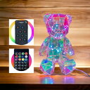 アプリ対応多機能LEDライト テディベア ギフト プレゼント 飾り付け 装飾 誕生日 記念日 映え クリスマス バレンタインデー ホワイトデー イベント サプライズ 間接照明 LED照明 音楽対応 く