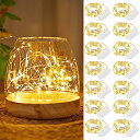LIHAO フェアリーライト 12個セット LEDストリングライト 電池式 イルミネーションライト クリスマスツリー ライト led クリスマス 電飾 ストリングライト ledライト 電飾