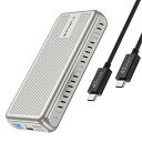 WAVLINK 40Gbps PCIe NVMe SSDエンクロージャ、m.2 ssd 外付けケース、USB4外付けハードドライブエンクロージャ、2230/2242/2260/2280 B+M/MキーPCIe SSD対応、工具不要のインストール、TBT4/TBT3/USB4/USB3.2などに