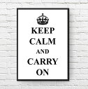 インテリアポスター ヴィンテージ Keep Calm and Carry On 平静を保ち普段の生活を続けよ A3サイズ(297×420mm) as3