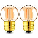 1W LED 電球 E26 G40 ミニボール形 飾り電球 フィラメント 暖かい色 全光束75lm 10W形相当 2200K 電球色 調光非対応 広配光 発光角360° レトロ エジソン電球 北欧雰囲気 2個入り