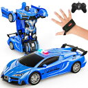 Tecnock ラジコンカー 子供向け ロボット おもちゃ 変形 ジェスチャー制御 おもちゃ 車 360°回転 誕生日 プレゼント 男の子