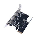 【スモールラボ】PCIE USB3.0増設カード USB3.0ポート×4 4箇所 ペリフェラル電源 (4ポート)